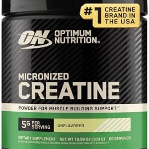 Optimum Nutrition Micronized Creatine Monohydrate Powder, Unflavored, 60 Servings, 300 Grams (Packaging May Vary) : Health & Household